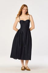 Lbruh Margaux Denim Bustier Midi Dress