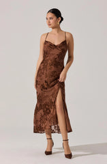 Lbruh Gaia Floral Burnout Midi Dress