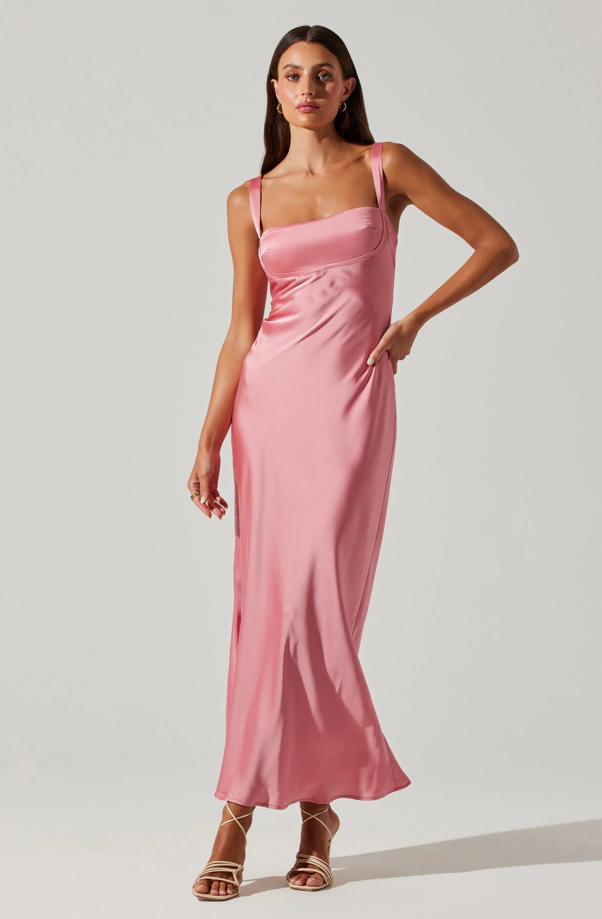 Inixyf Stacie Satin Maxi Dress