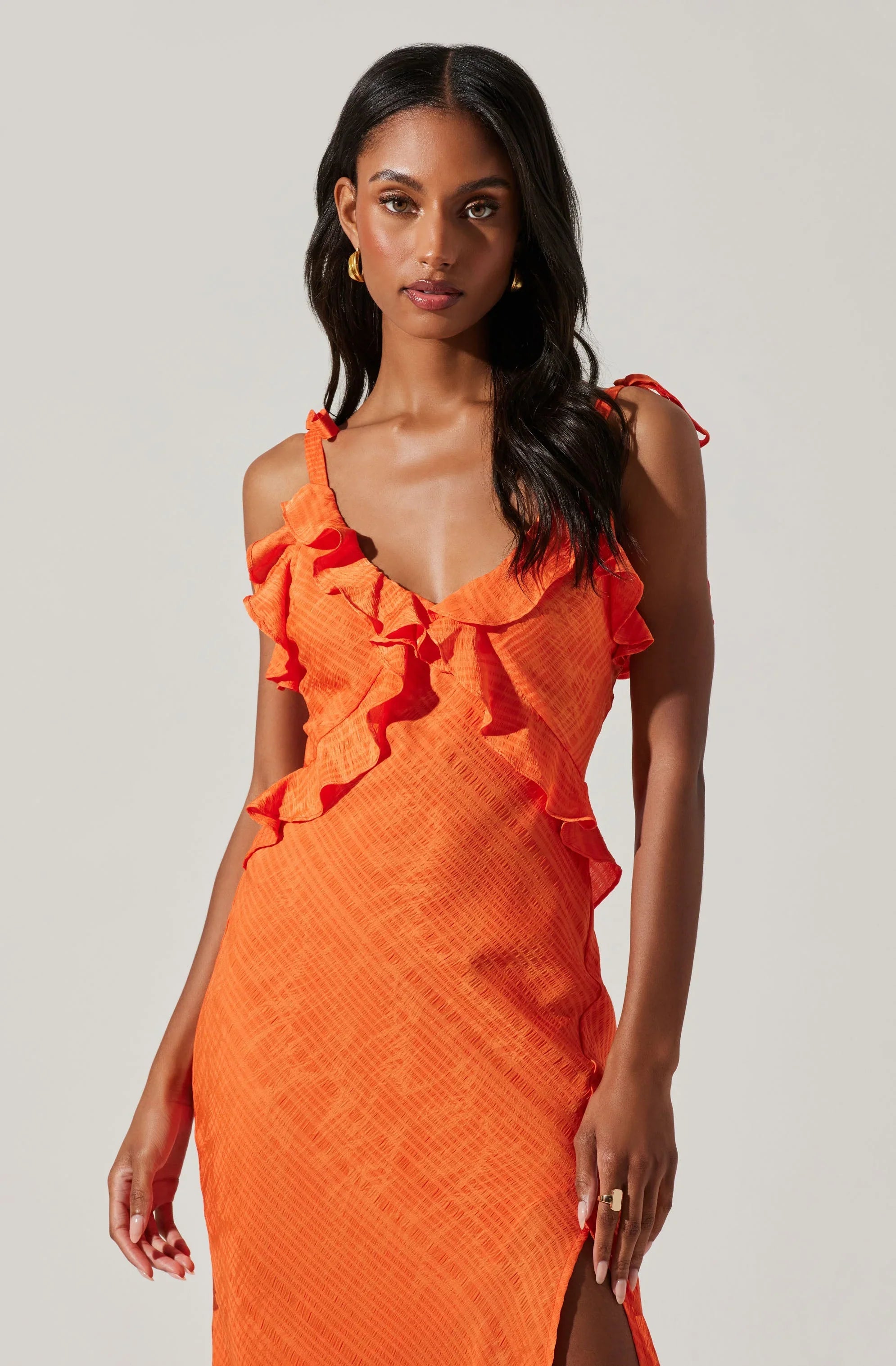 Lbruh Sorbae Ruffle Maxi Dress