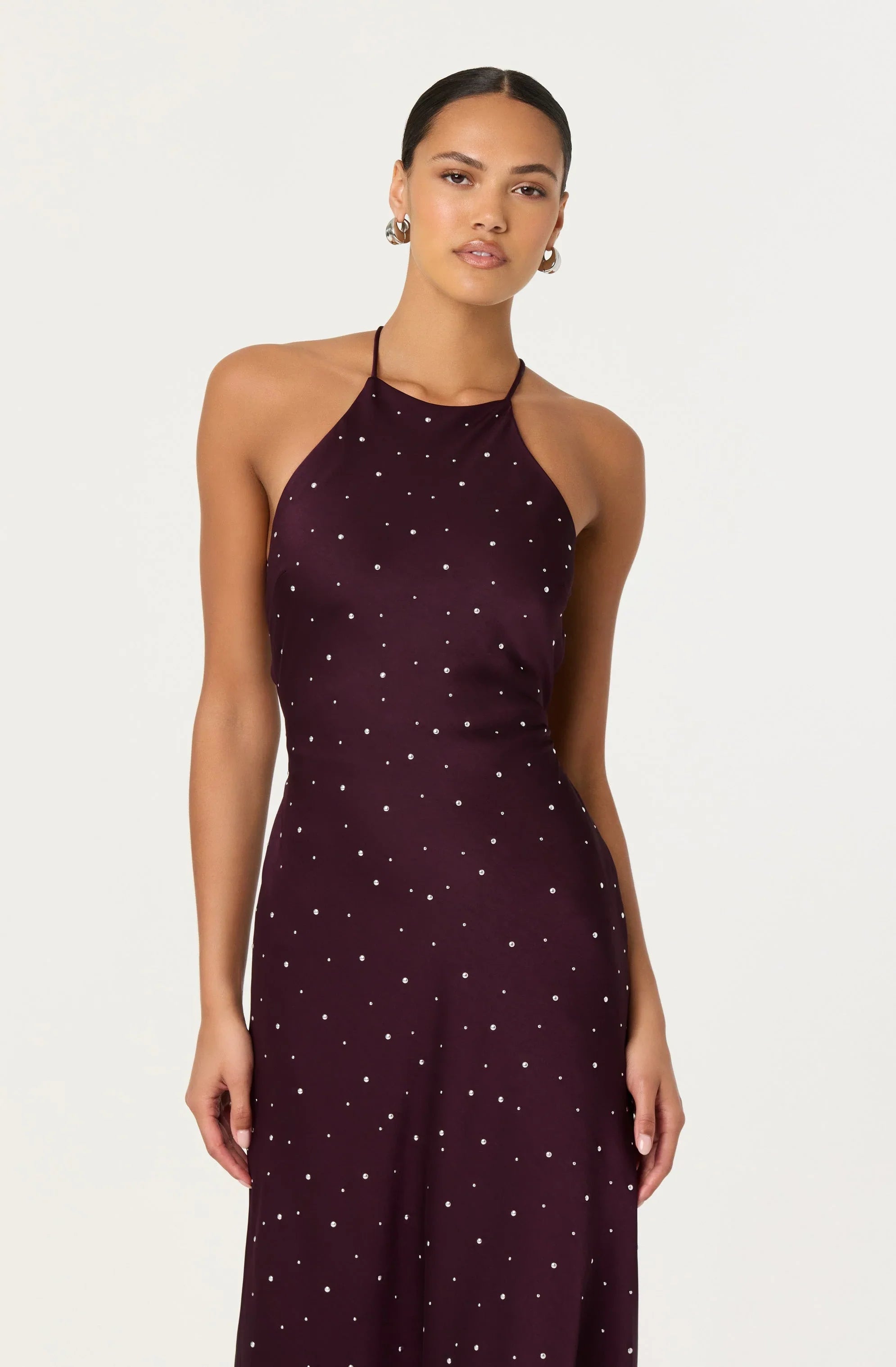 Lbruh Halley Rhinestone Embellished Maxi Dress