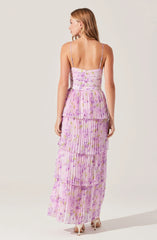 Lbruh Daytona Pleated Floral Maxi Dress