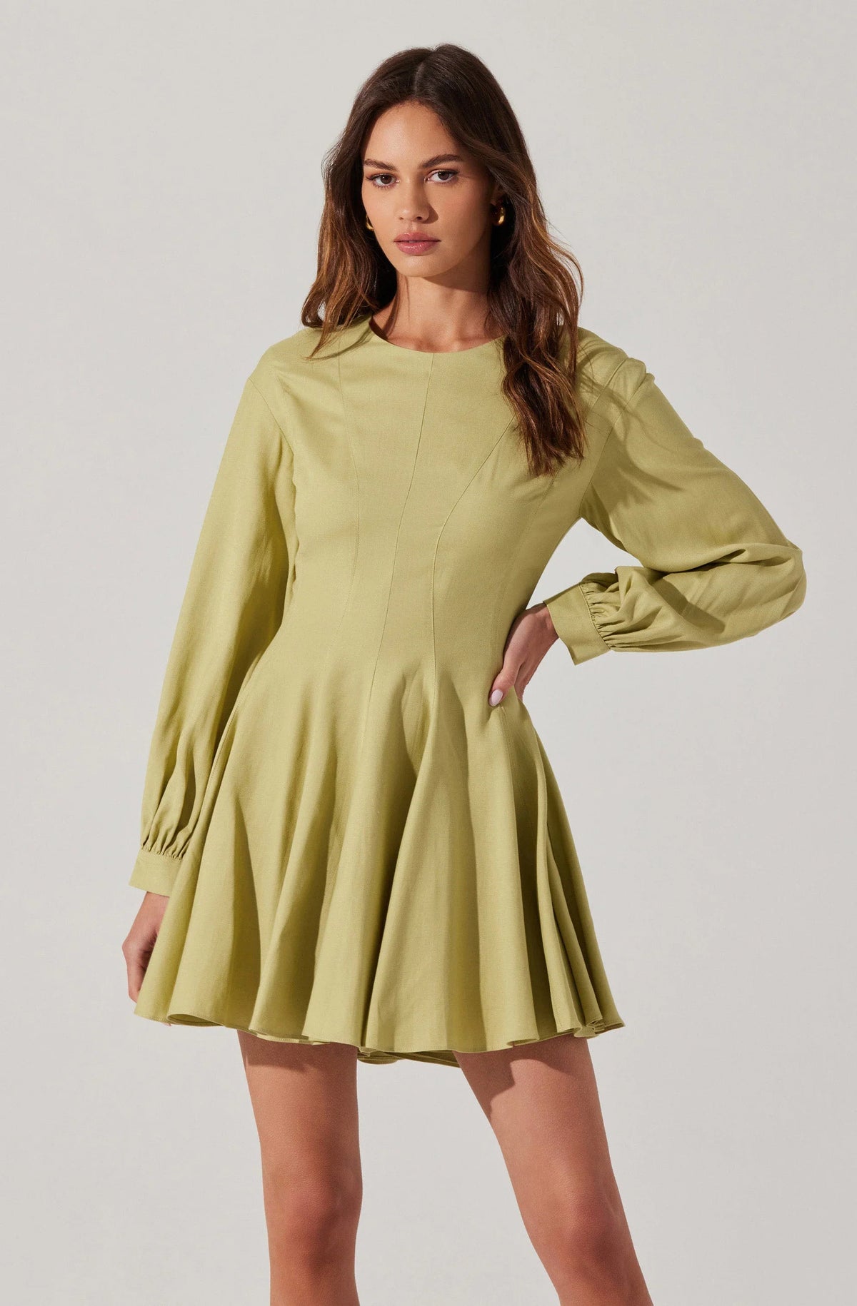 Lbruh Elowyn Linen Blend Skater Dress