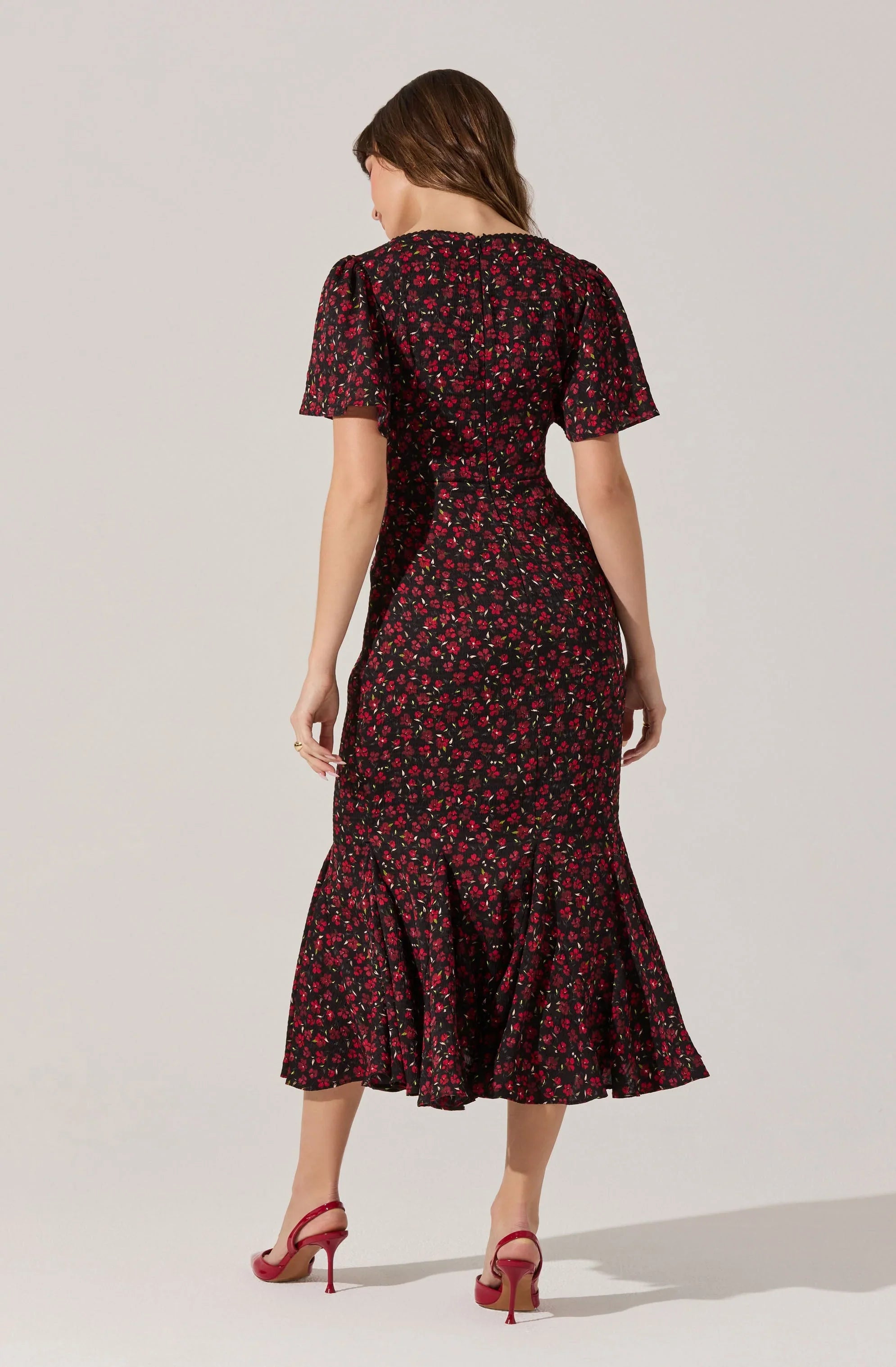 Lbruh Sara Floral Lace Trim Dress