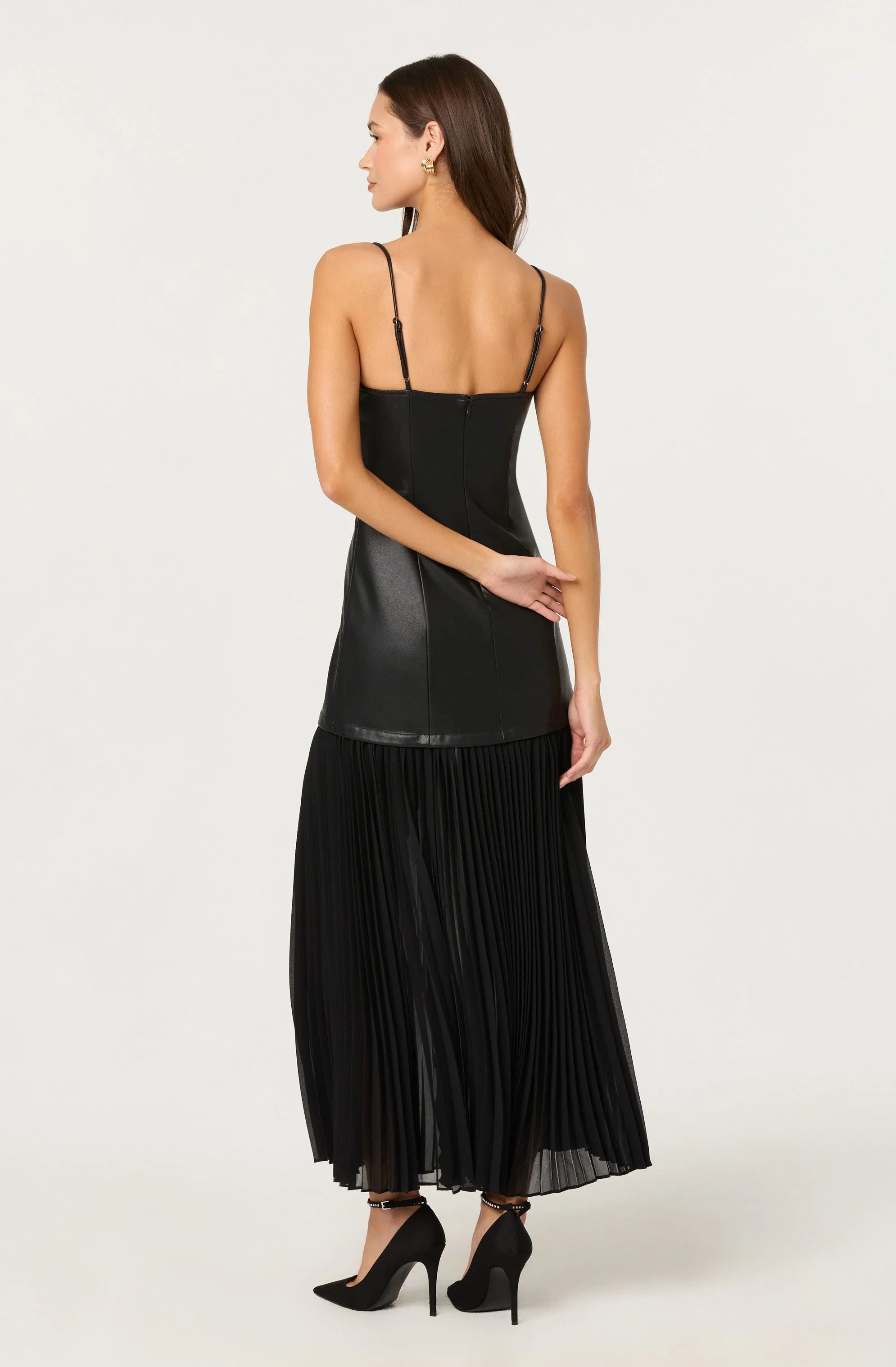 Lbruh Lezith Faux Leather Maxi Dress