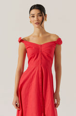 Lbruh Charelin Linen Off Shoulder Dress