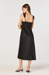 Lbruh Lace Trim Satin Slip Midi Dress