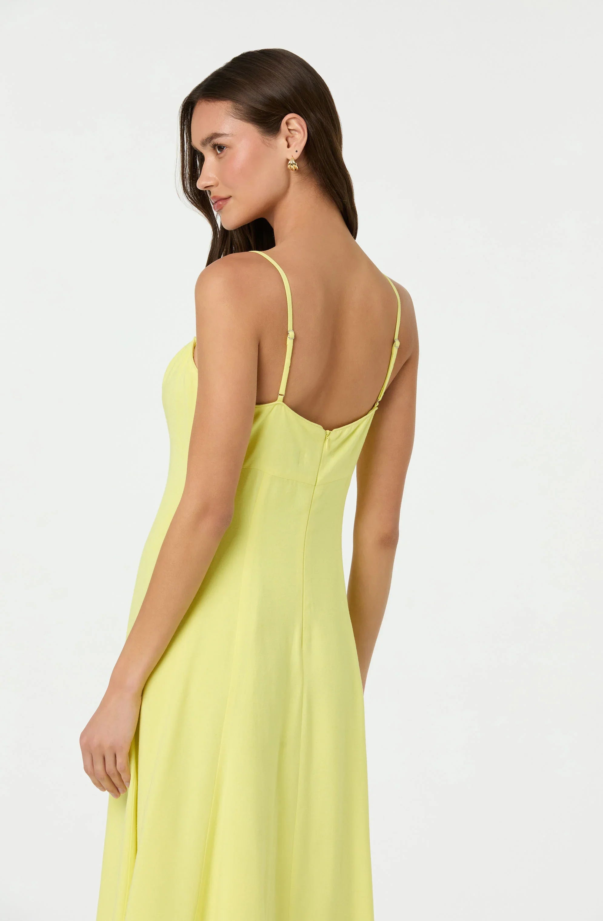 Lbruh Linen-Blend A-Line Midi Dress