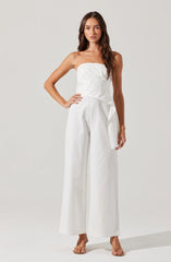 Lbruh Maciel Strapless Pleated Jumpsuit