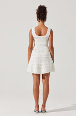 Lbruh Shereena Pointelle Sweater Mini Dress