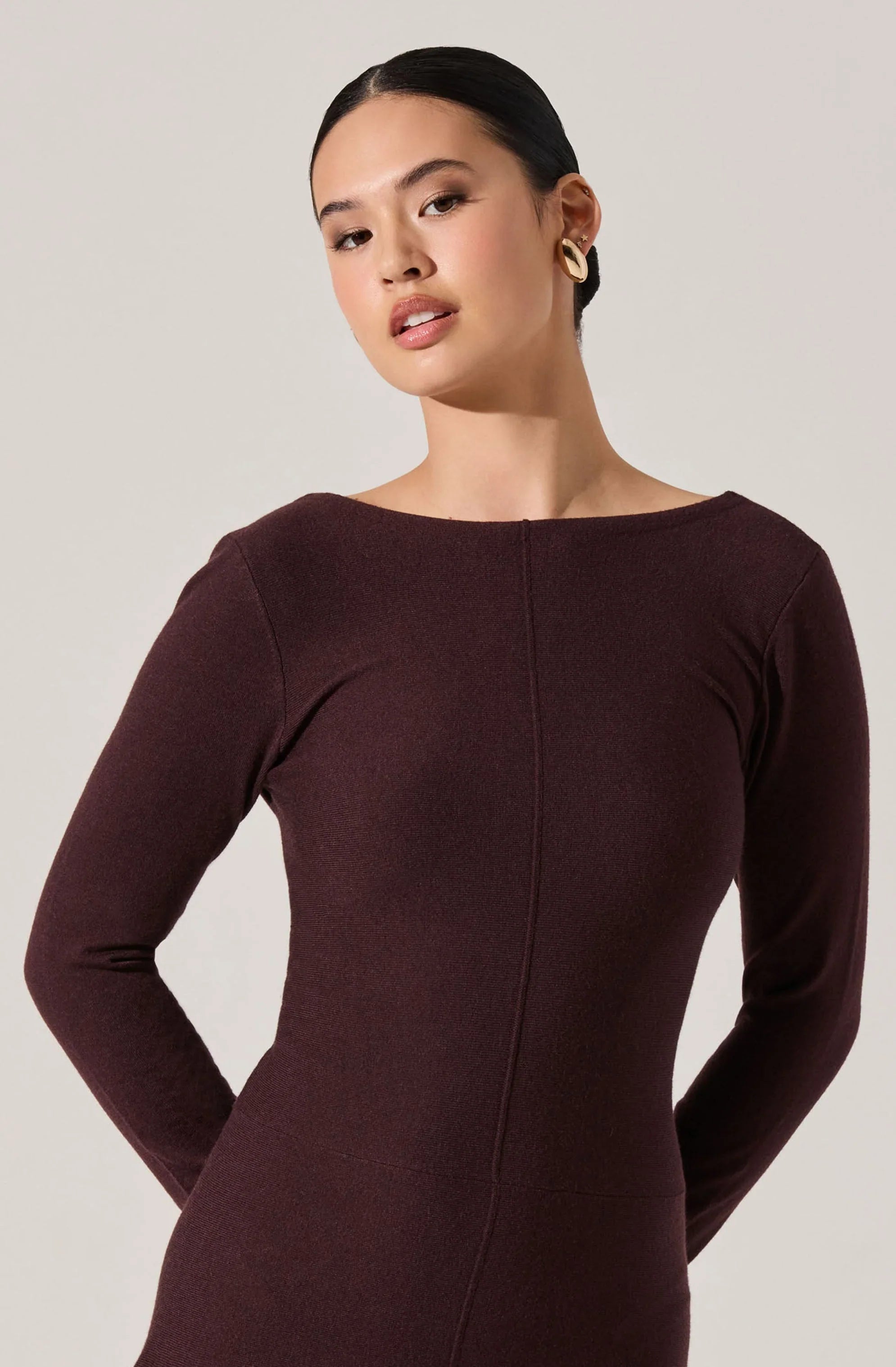 Lbruh Doreyda Scoop Back Midi Sweater Dress
