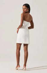 Lbruh Strapless Layered Bow Mini Dress