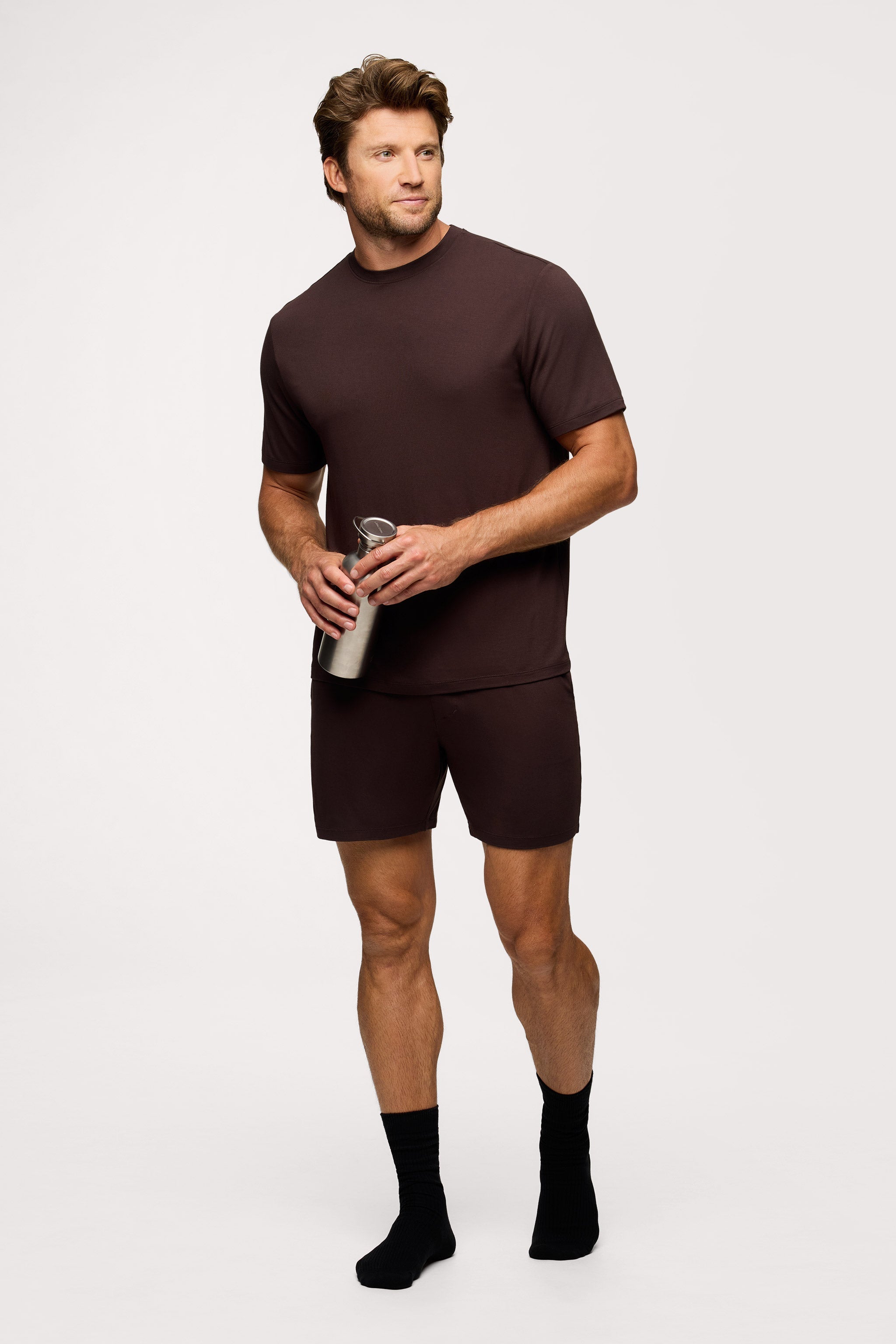 Men's Pajama Short Set | Espresso