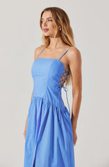 Lbruh Karah Drop Waist Cutout Midi Dress