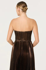 Lbruh Ascella Pleated Midi Dress