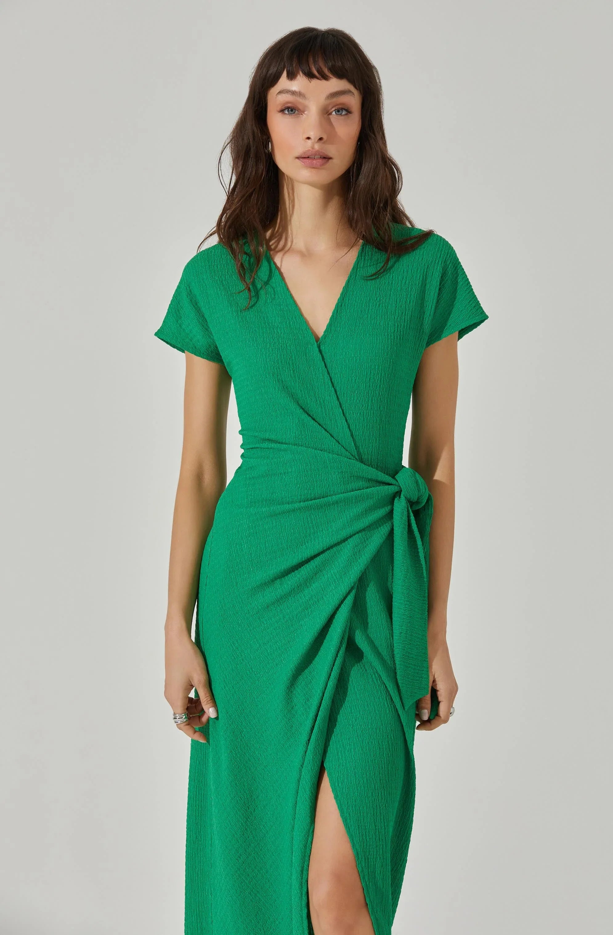 Lbruh Knit Wrap Midi Dress