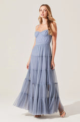 Lbruh Mireya Bustier Tulle Maxi Dress