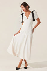 Lbruh Ciela Bow Puff Sleeve Dress