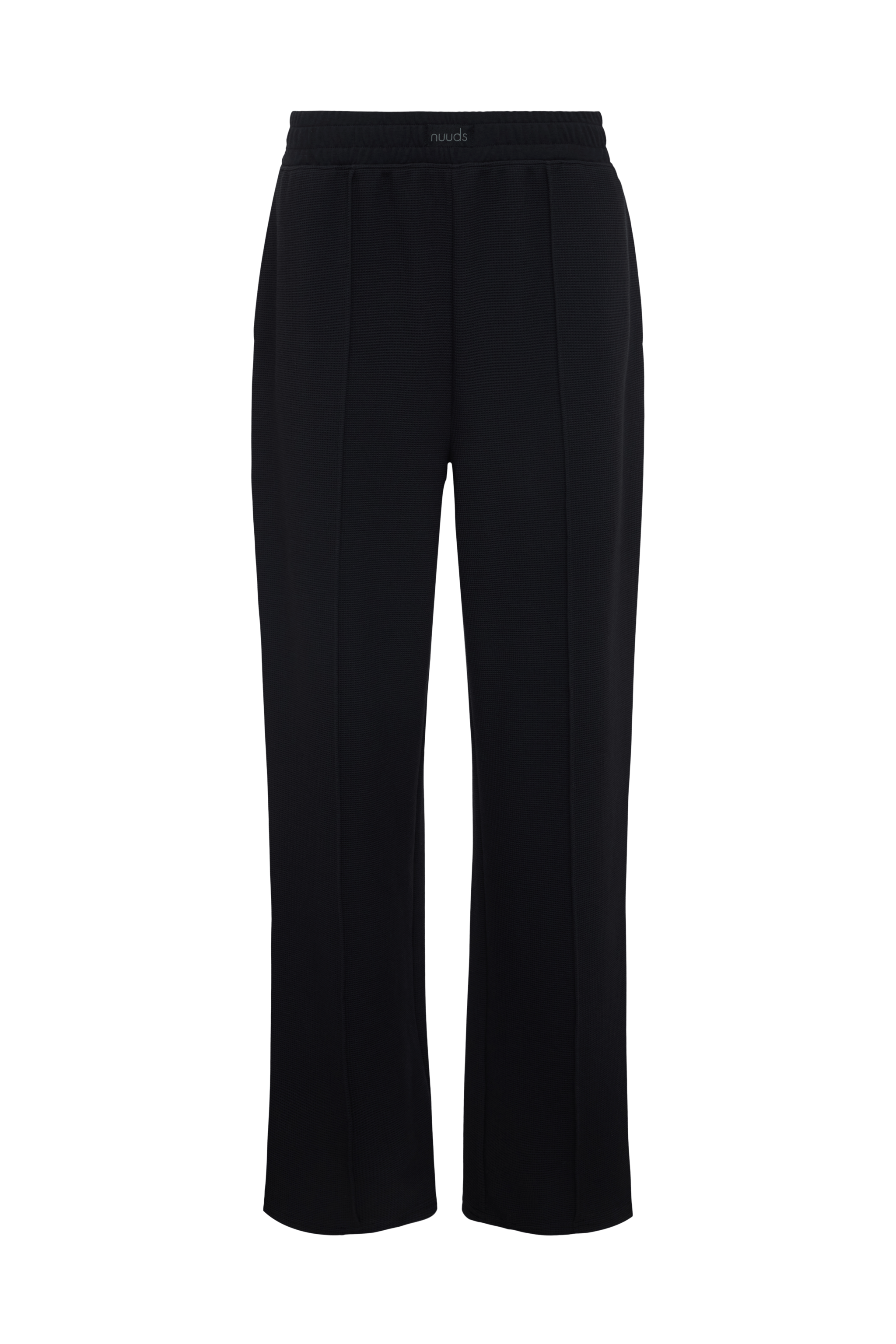 Performance Waffle Wide Leg Pant | Black