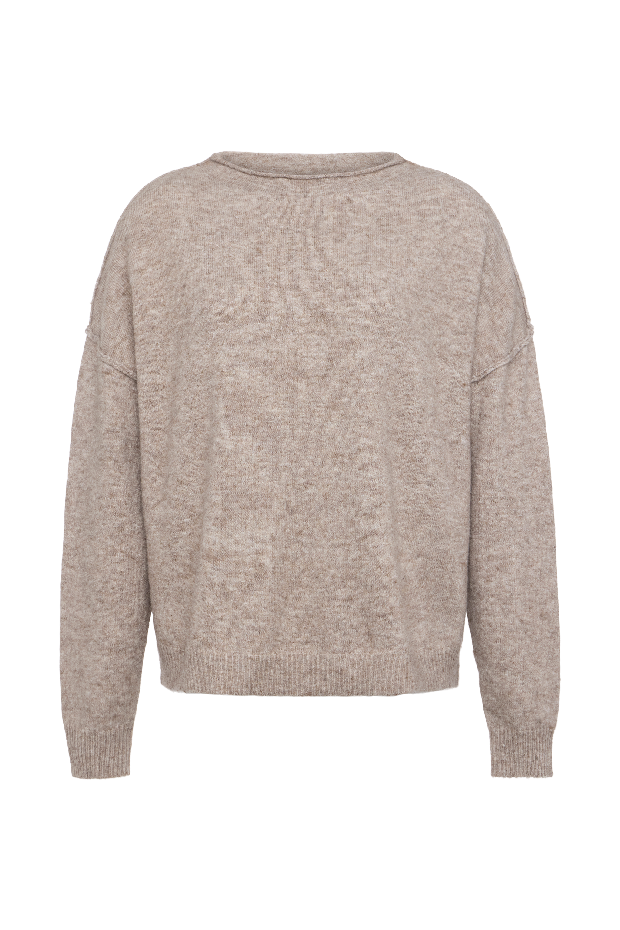 Cozy Knit Mockneck Sweater | Heather Cocoa