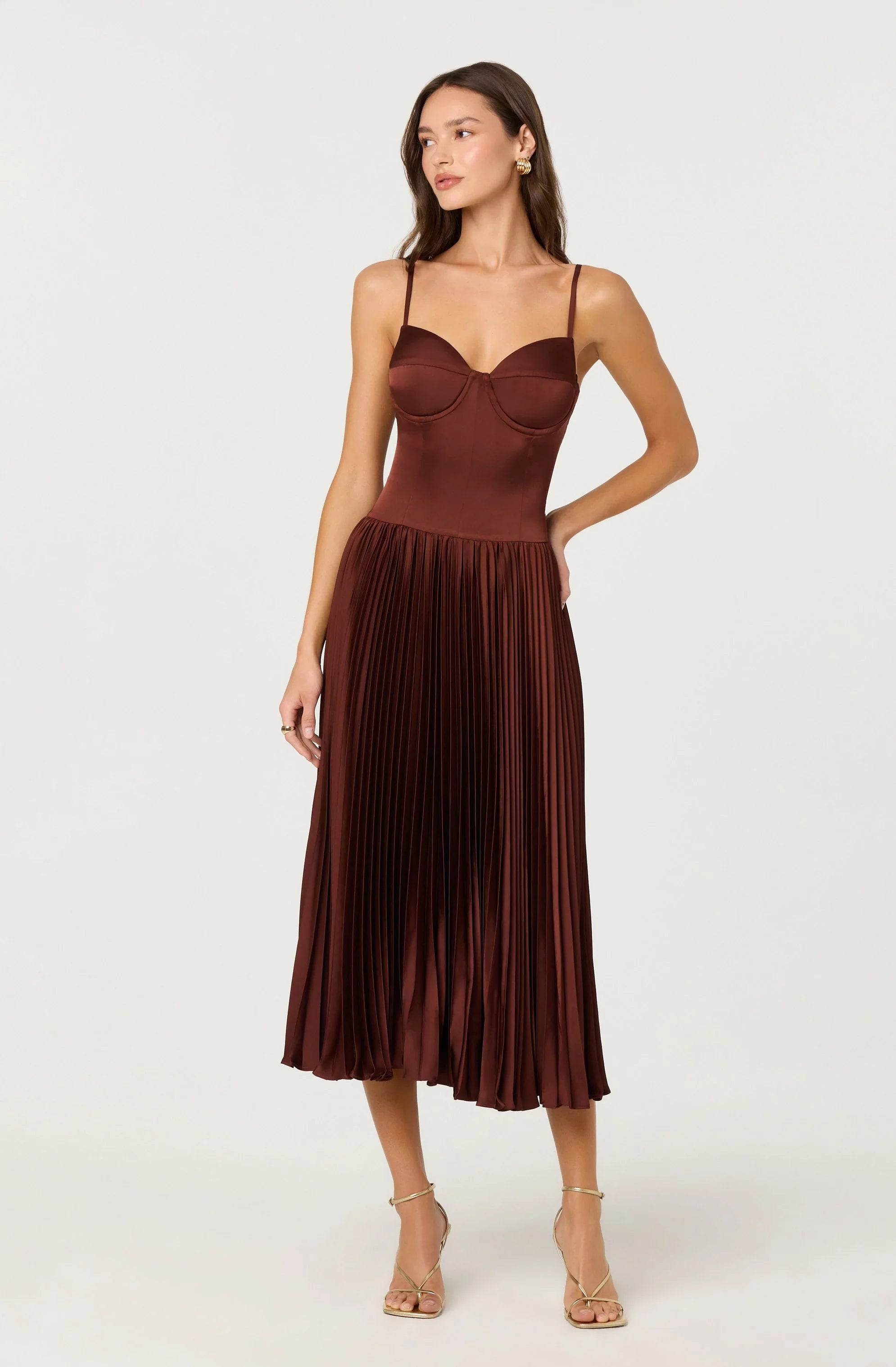 Lbruh Elyssa Satin Midi Dress