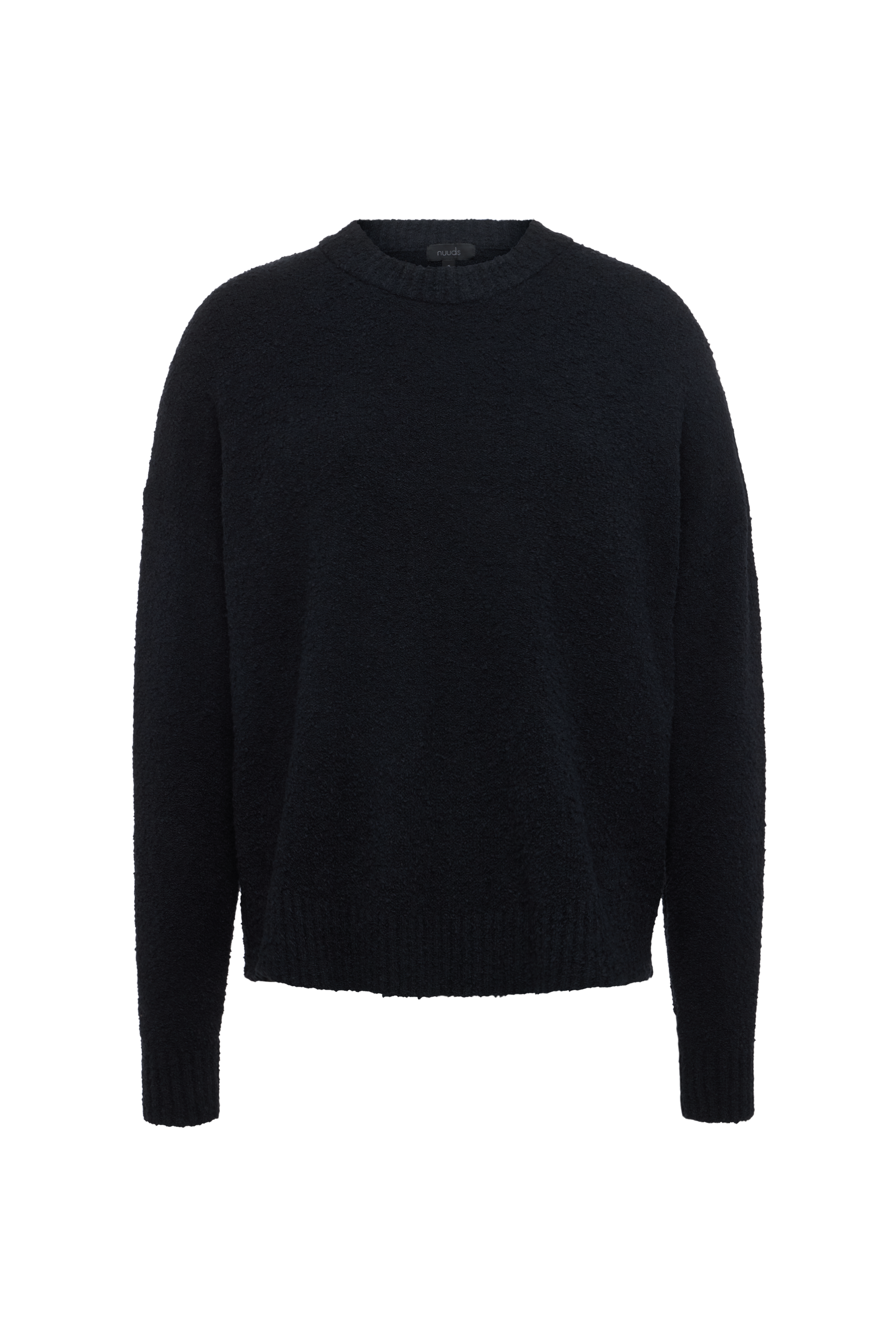 Boucle Crewneck Sweater | Black
