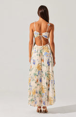 Lbruh Emese Floral Pleated Maxi Dress