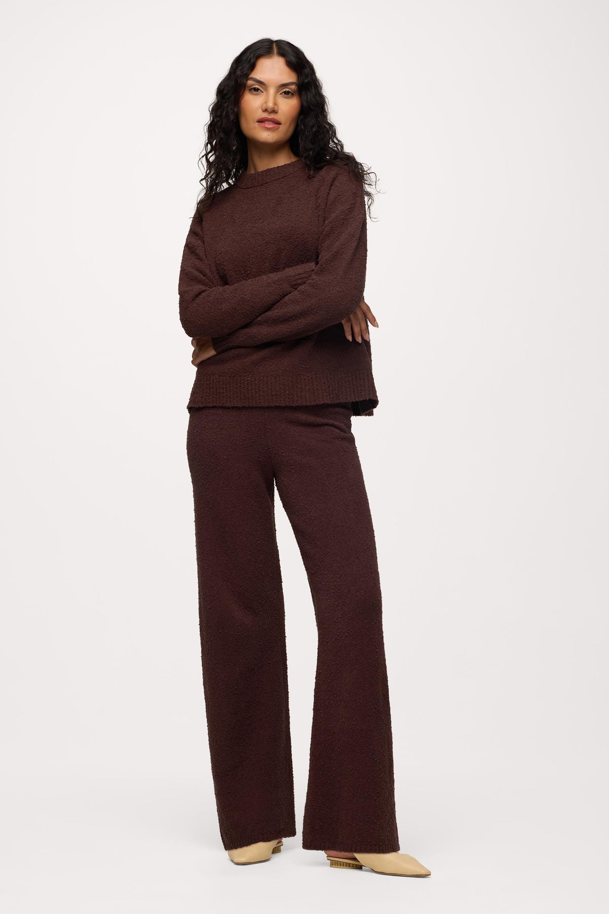 Boucle Sweater Pant | Espresso