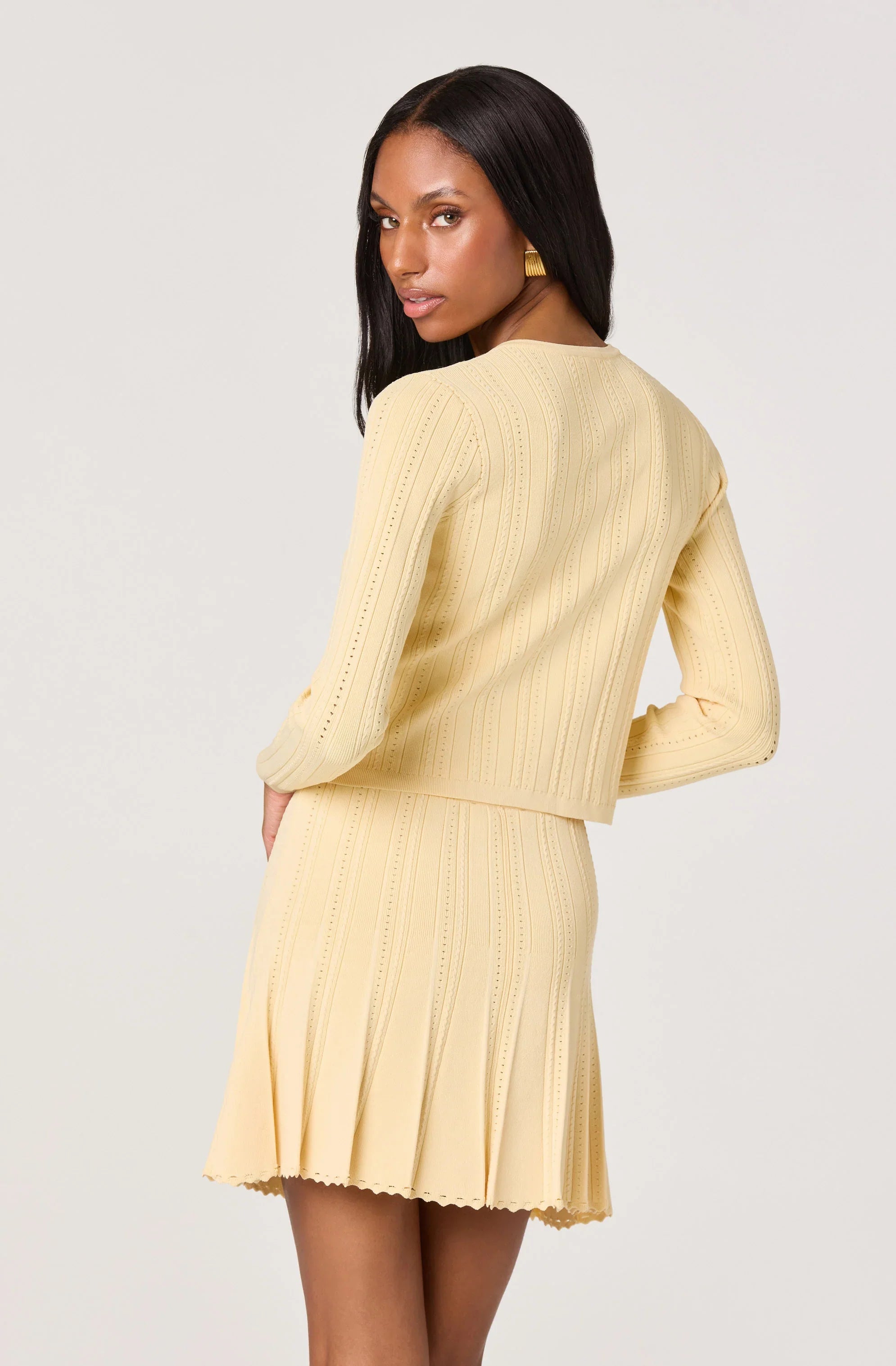 Inixyf Myrtle Pointelle Knit Cardigan