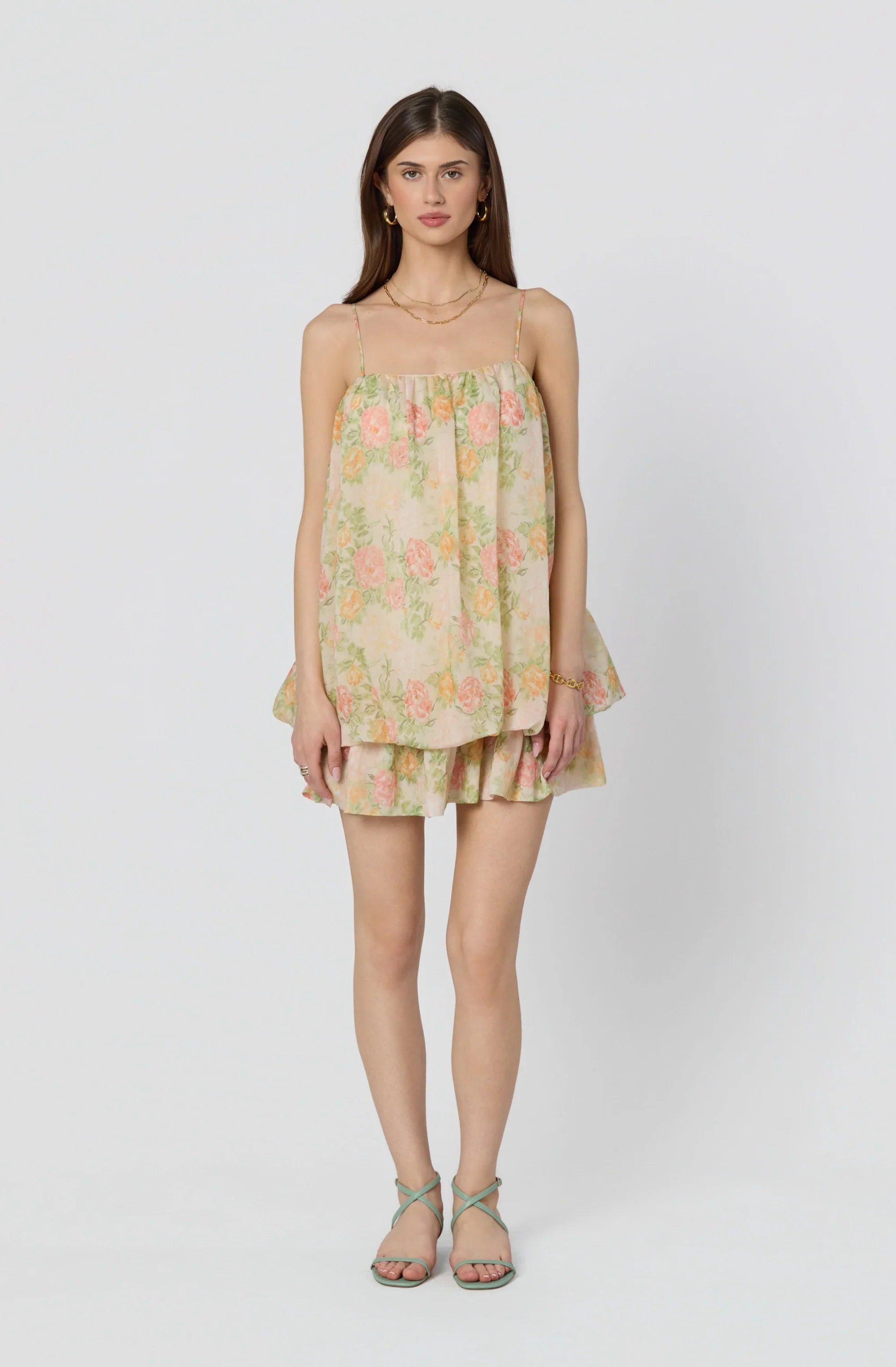 Inixyf Jessa Floral Tiered Bubble Dress