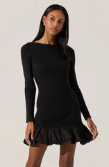 Lbruh Carlene Ribbed Mini Sweater Dress