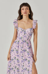 Inixyf Wedelia Floral Midi Dress