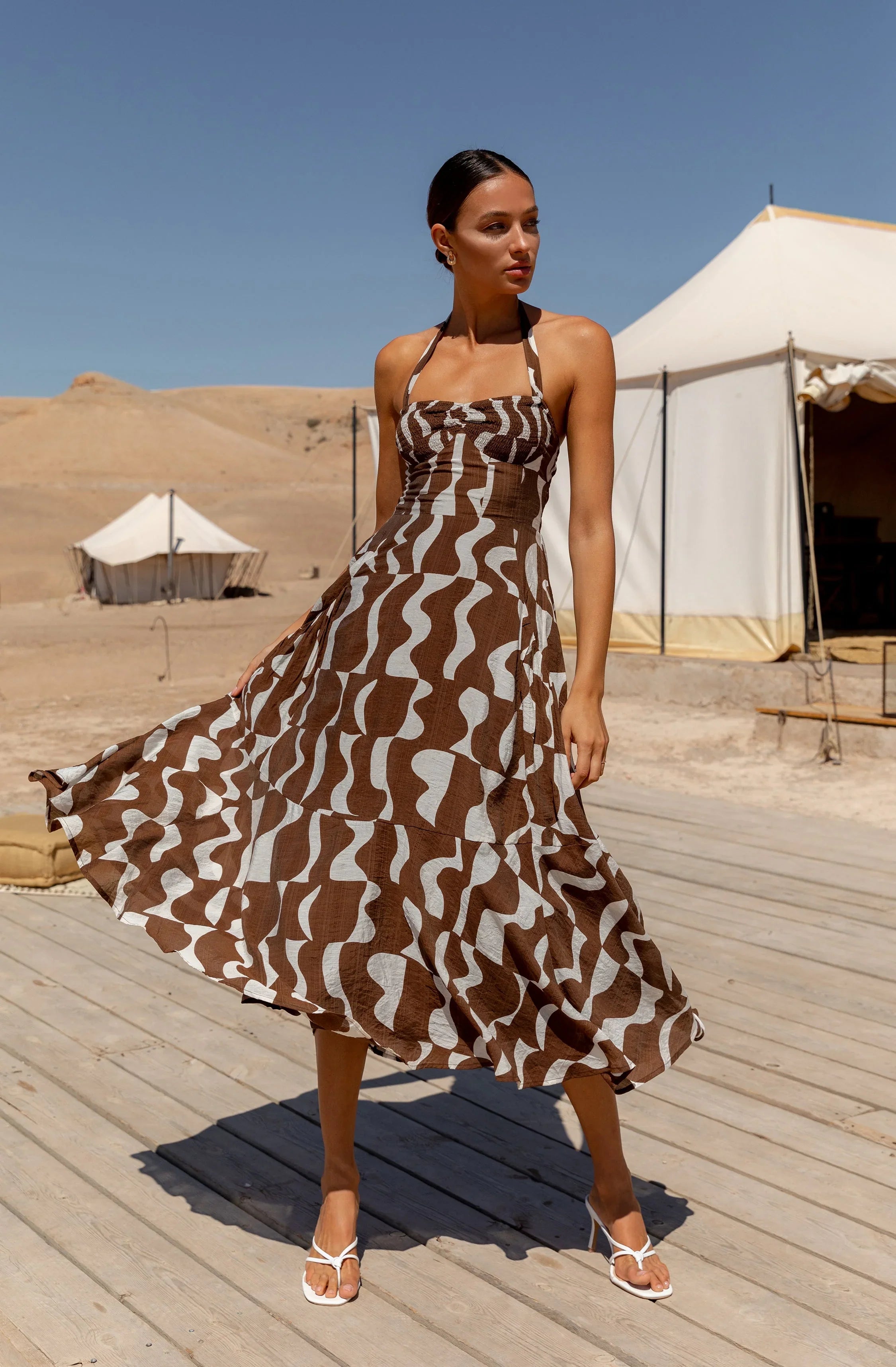 Lbruh Mariella Halter Maxi Dress