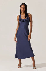Lbruh Morrigan Ruffle Trim Halter Dress