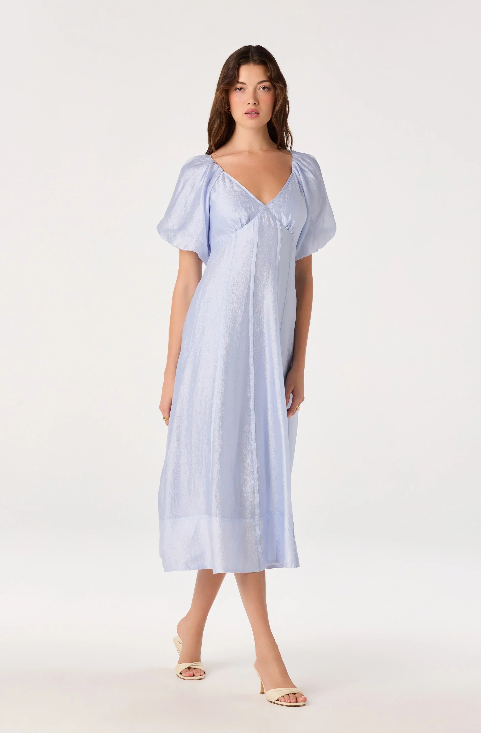 Inixyf Kathaleya Puff Sleeve Midi Dress
