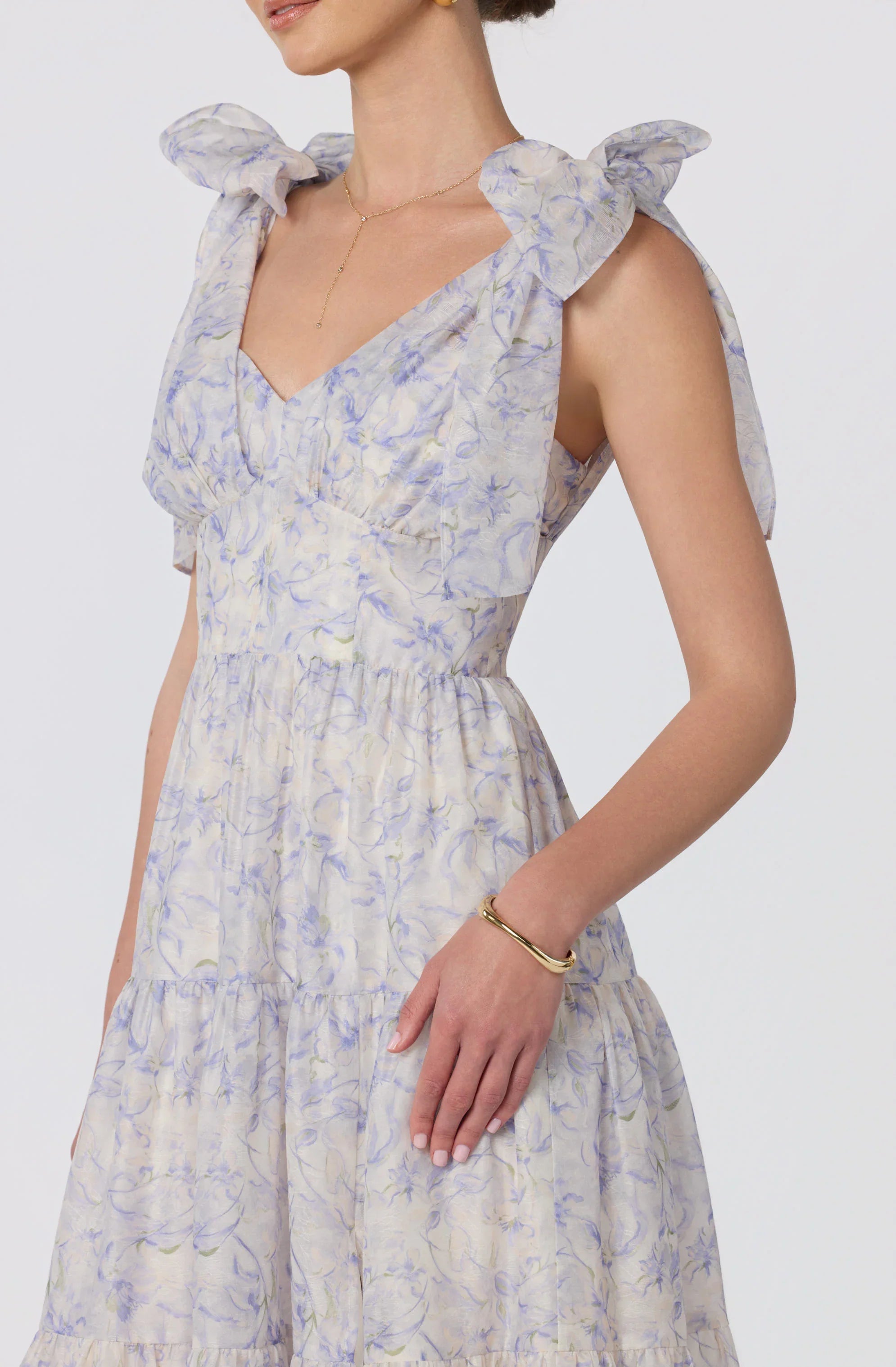 Inixyf Lenora Floral Tiered Maxi Dress