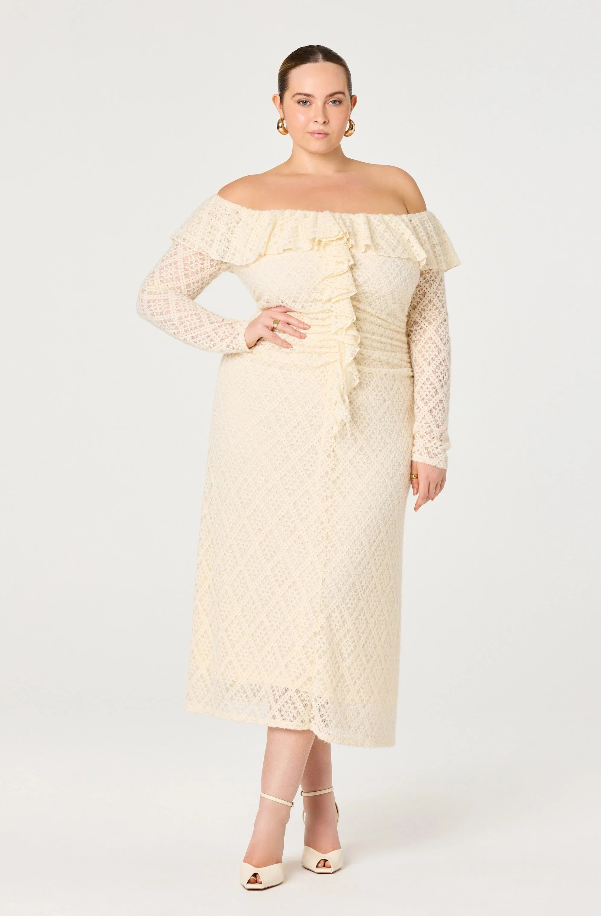 Lbruh Dorian Ruffle Off Shoulder Dress
