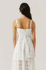 Lbruh Tenna Floral Lace Bustier Midi Dress