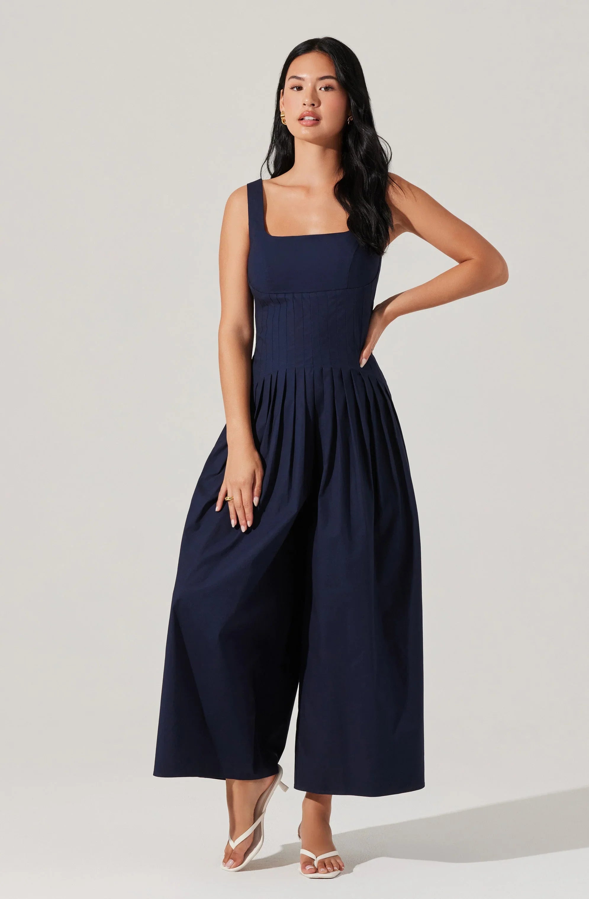 Lbruh Aeryn Pleated Wide Leg Jumpsuit