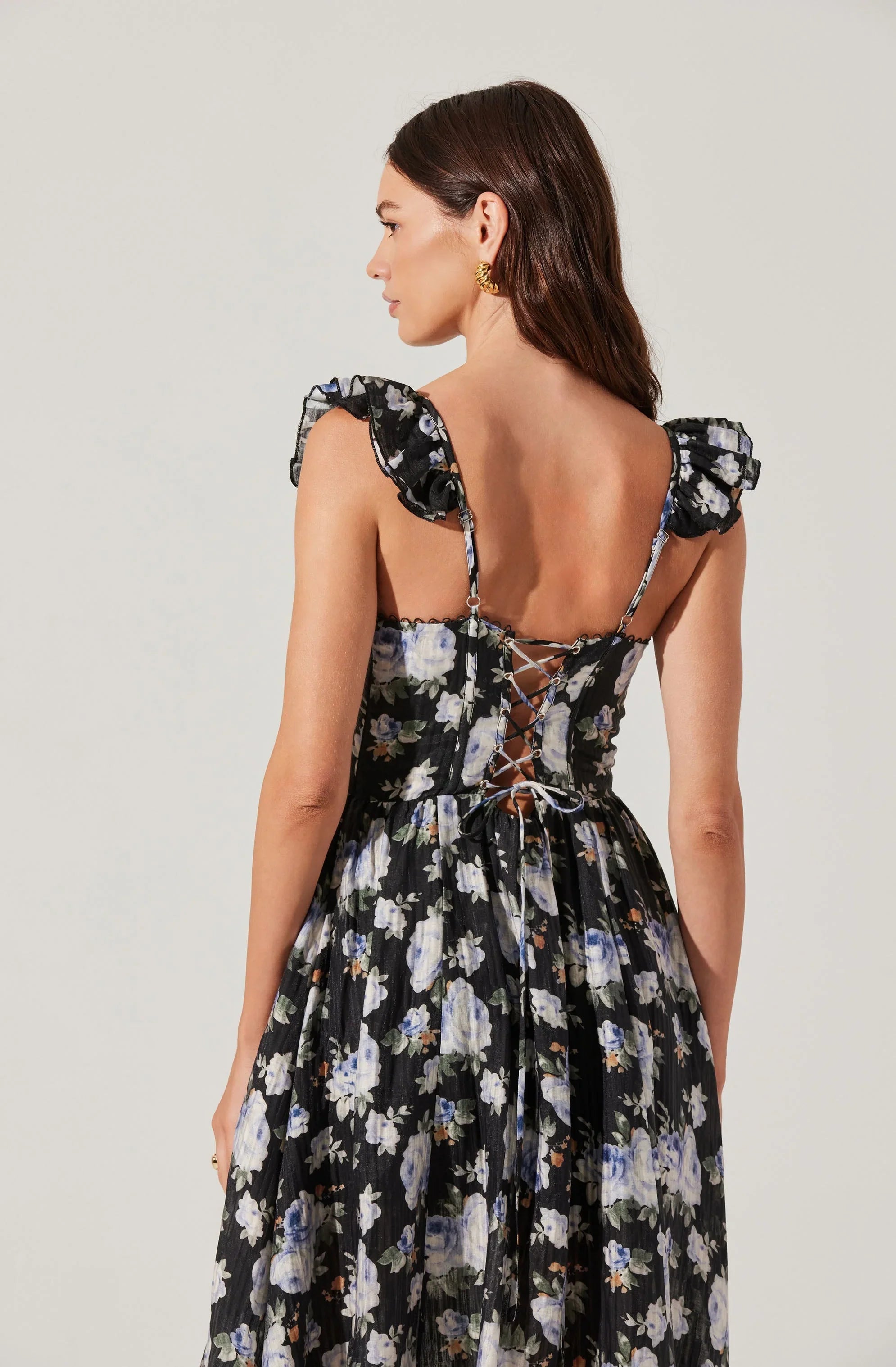 Lbruh Wedelia Floral Bustier Midi Dress
