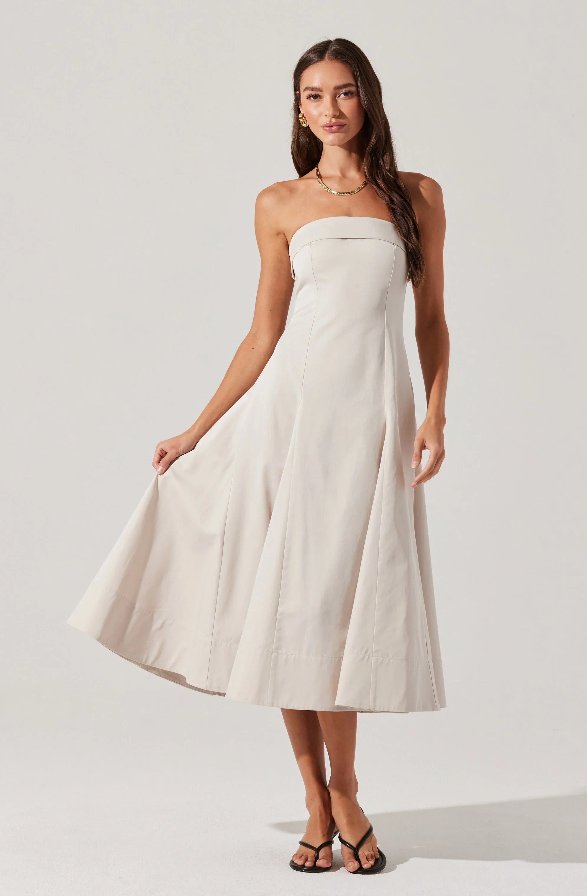 Lbruh Ayeri Strapless Midi Dress
