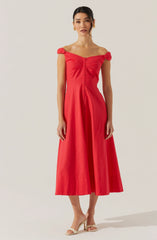 Lbruh Charelin Linen Off Shoulder Dress