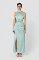 Inixyf Aspen Twist Front Halter Maxi Dress