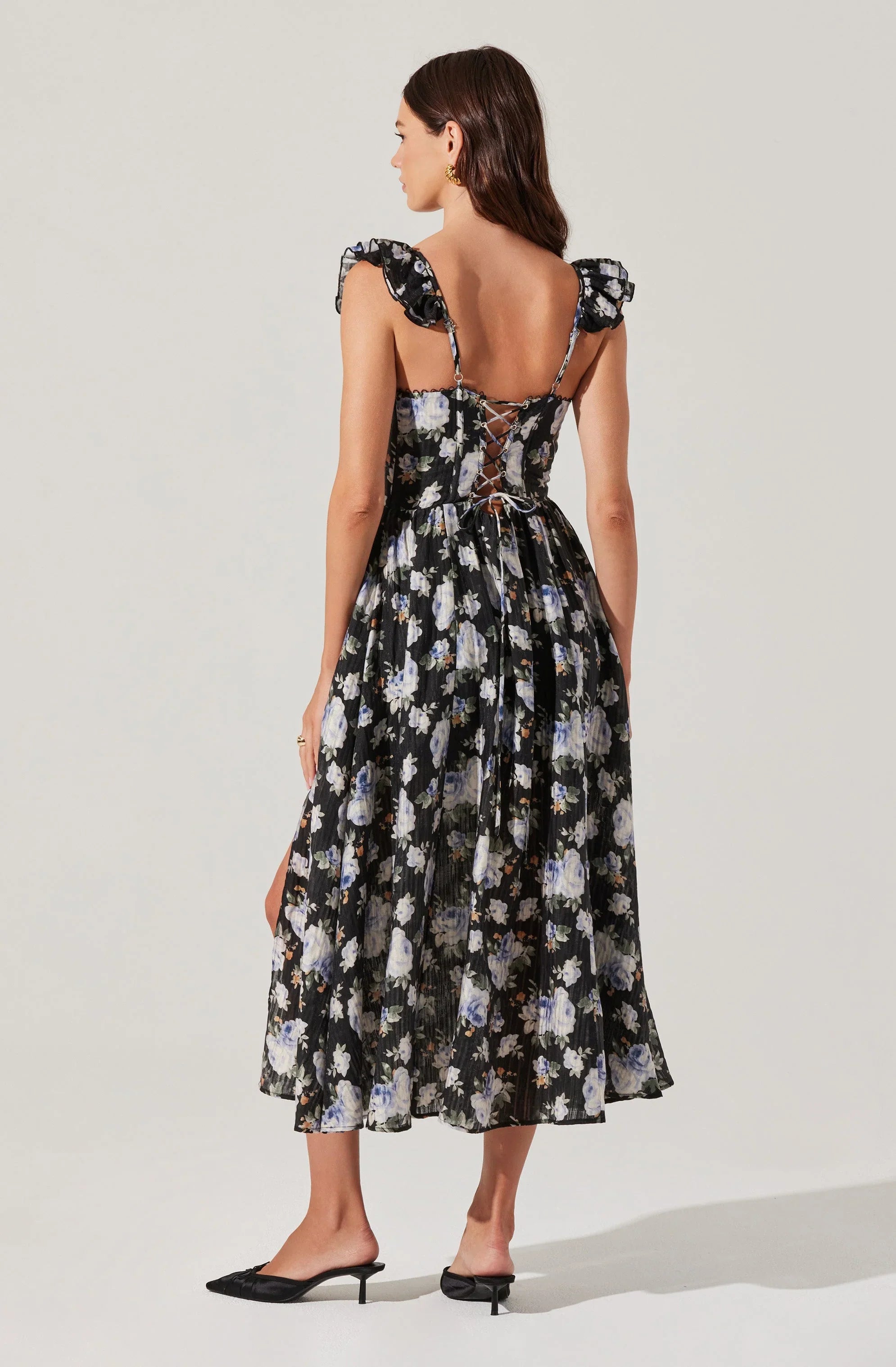 Lbruh Wedelia Floral Bustier Midi Dress