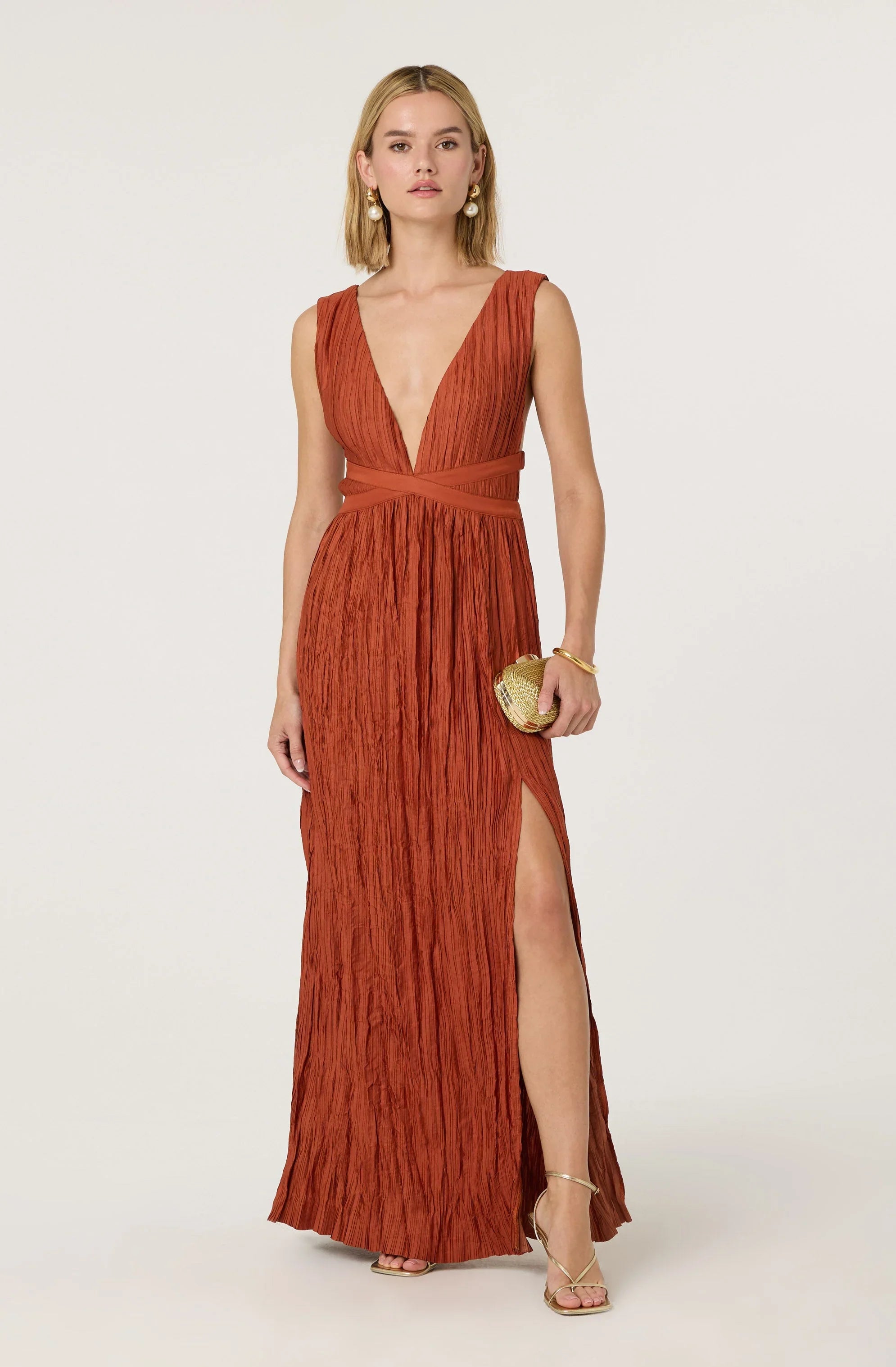 Lbruh Tesni Pleated Maxi Dress