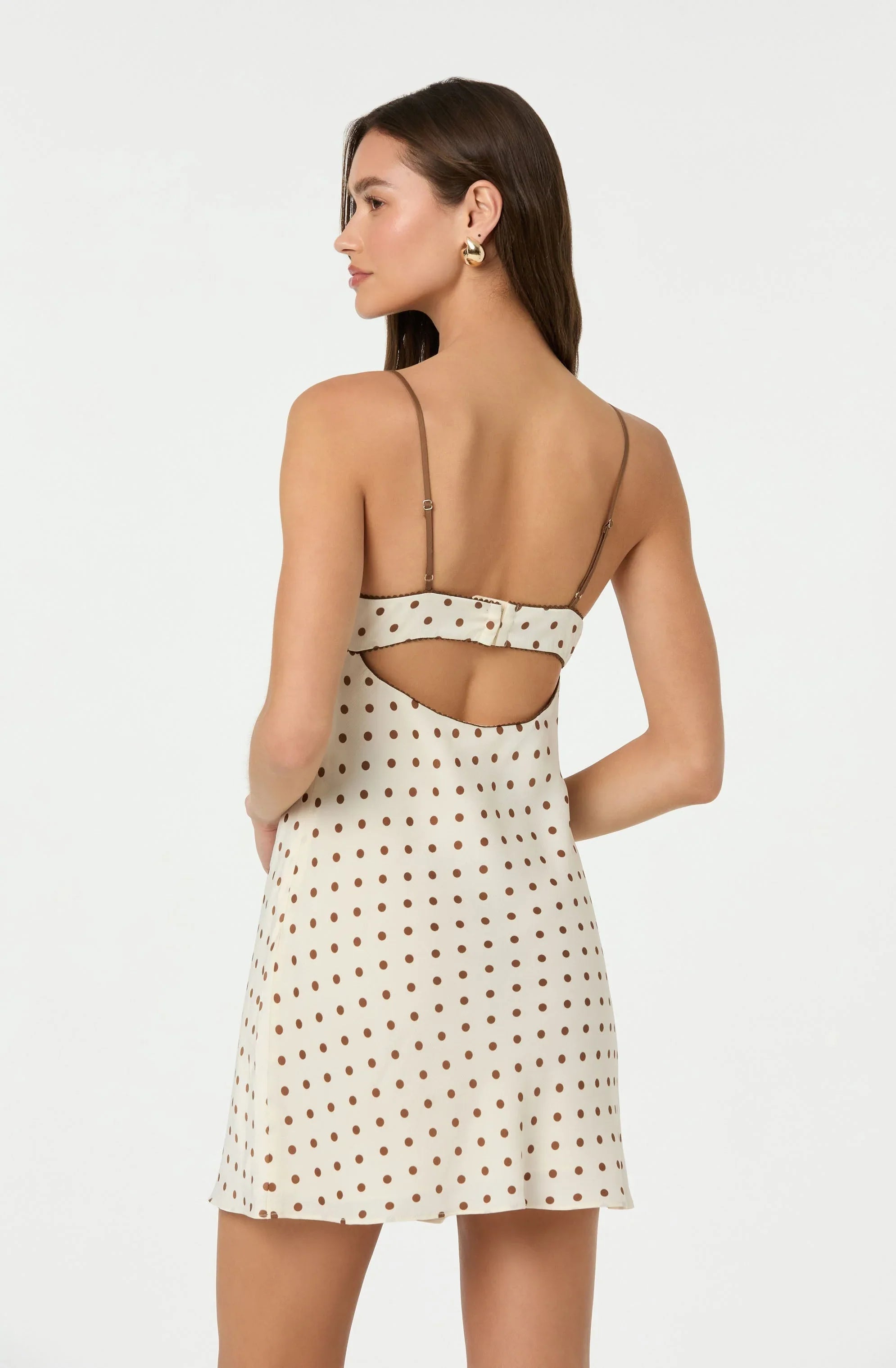 Lbruh Satin Polka Dot Mini Dress