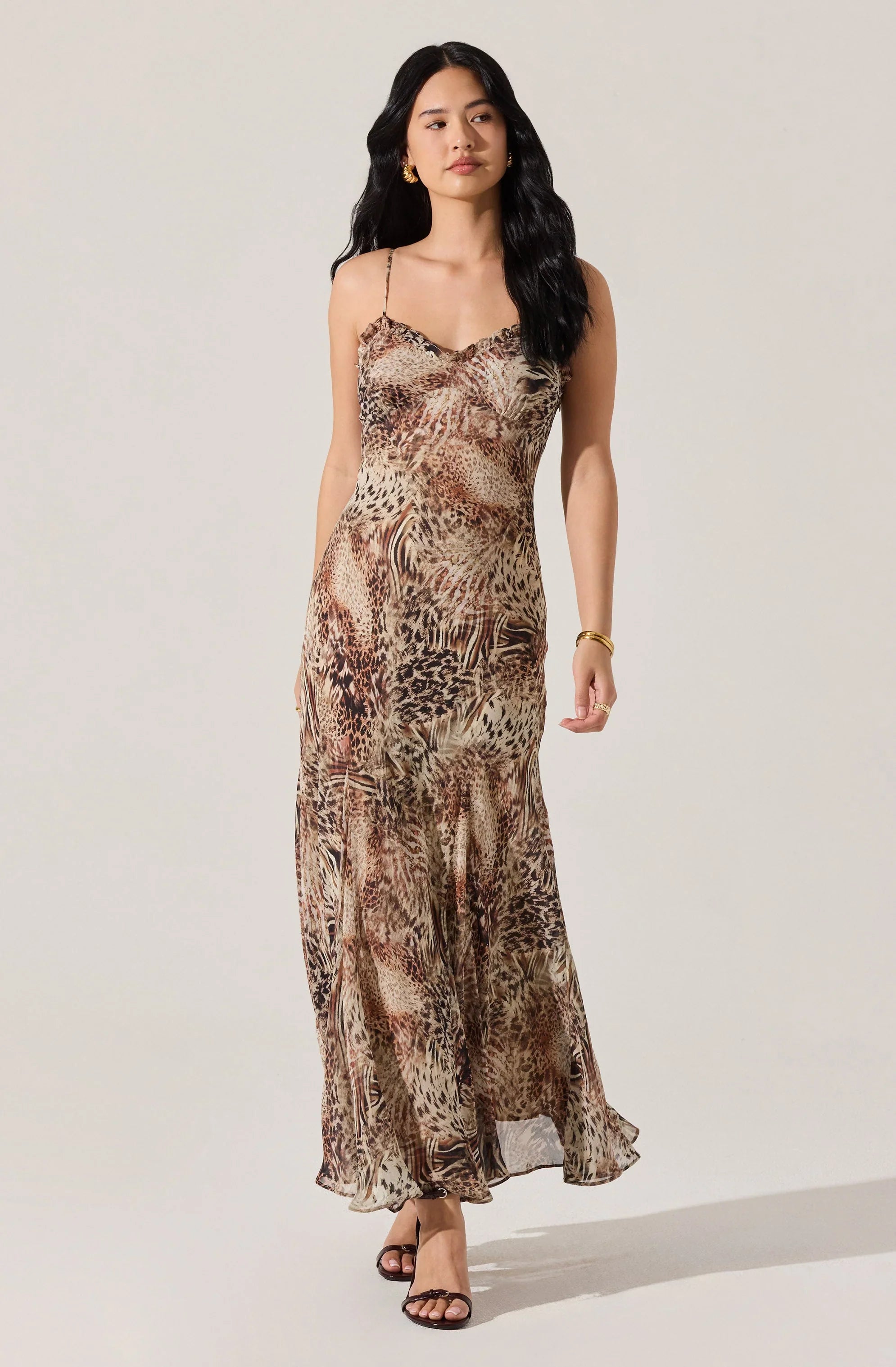 Lbruh Maeryn Sweetheart Ruffle Maxi Dress