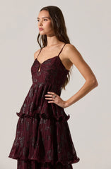 Lbruh Lupin Floral Pleated Maxi dress