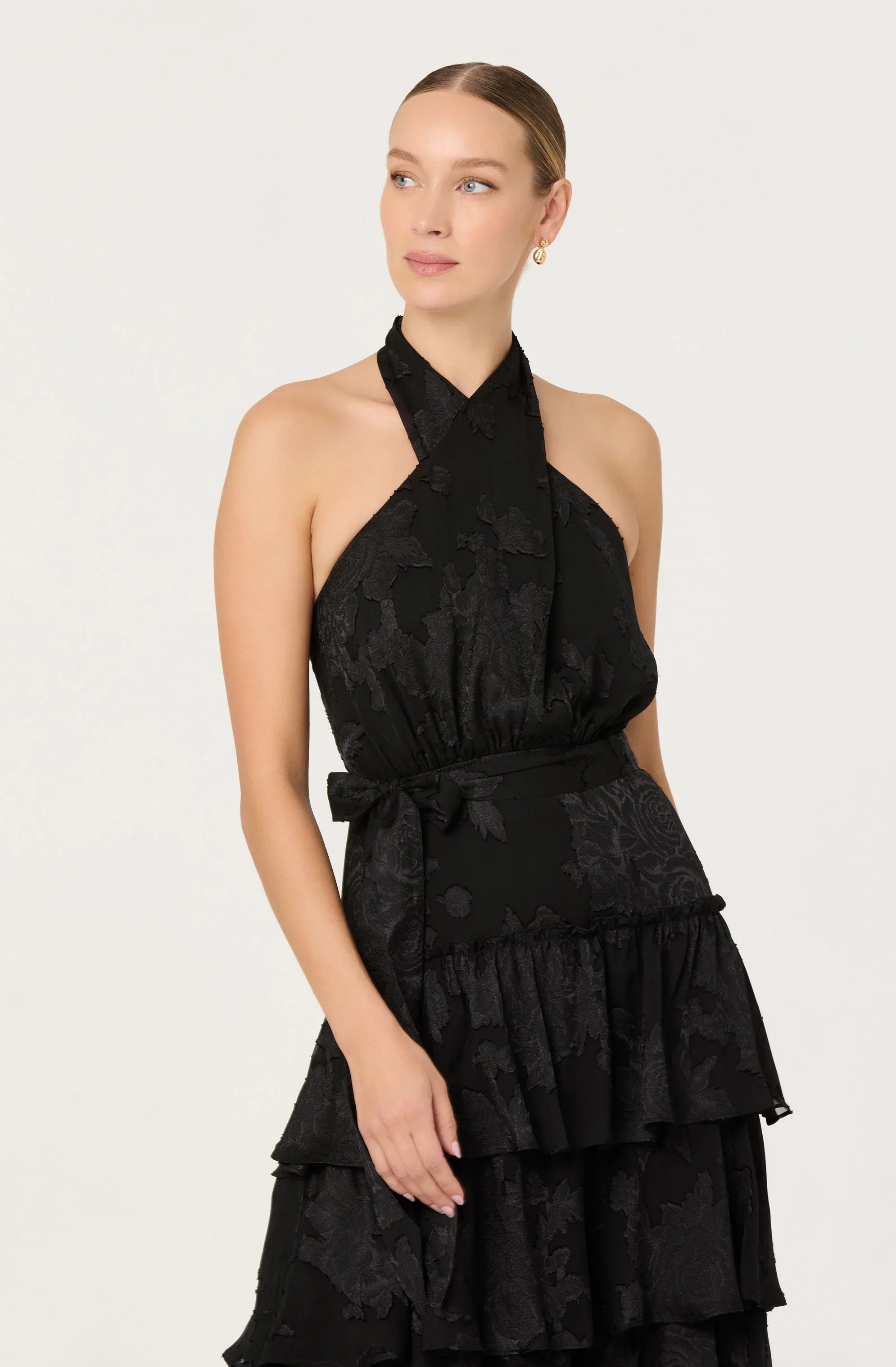 Lbruh Adamaris Tiered Halter Maxi Dress