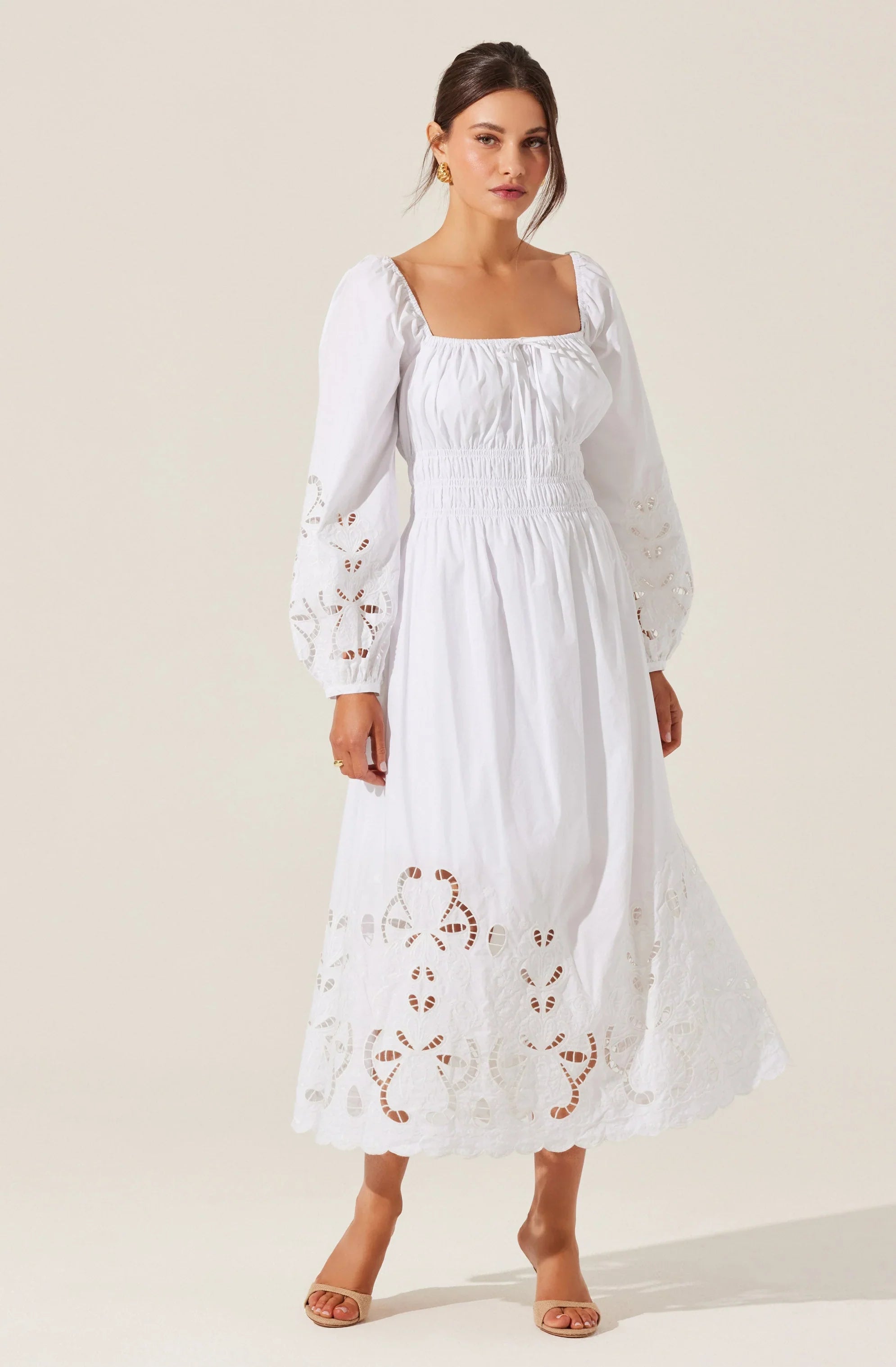 Lbruh Wisnia Eyelet Embroidered Dress